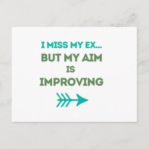 I miss my ex postcard