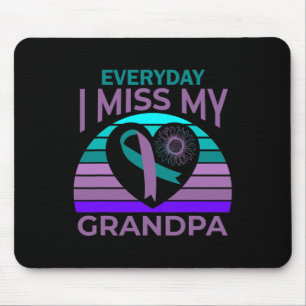I Miss My Grandpa Heart Suicide Awareness Granddau Mouse Mat