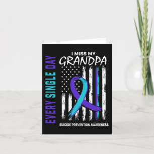 I Miss My Grandpa Suicide Awareness Prevention Ame Card
