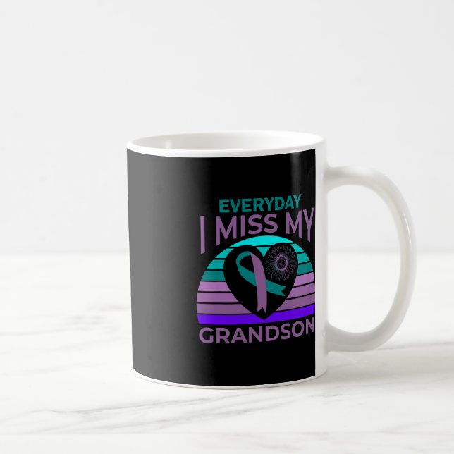 I Miss My Grandson Every Single Day - Suicide Prev Coffee Mug (Right)