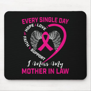 I Miss My Mother In Law Breast Cancer Graphic On B Mouse Mat
