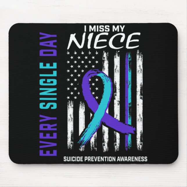 I Miss My Niece Suicide Awareness Prevention Ameri Mouse Mat (Front)