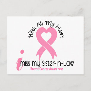I Miss My Sister-In-Law Breast Cancer Postcard