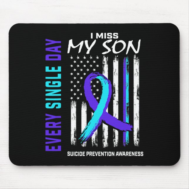 I Miss My Son Suicide Prevention Awareness America Mouse Mat (Front)