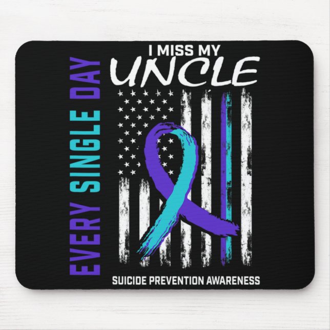 I Miss My Uncle Suicide Awareness Prevention Ameri Mouse Mat (Front)