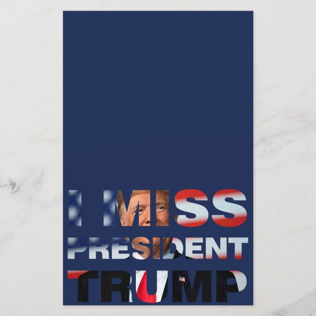  I Miss President Trump Paper Sheet (Front)