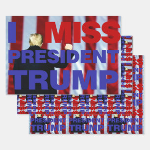 I Miss President Trump Wrapping Paper Sheet