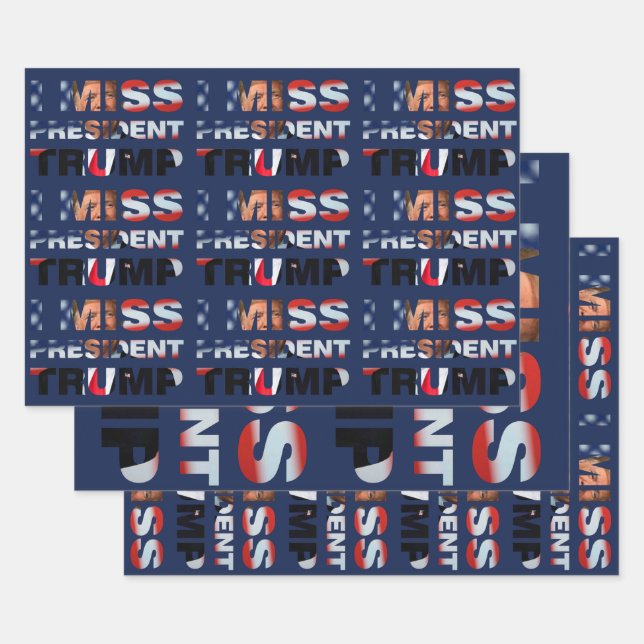 I Miss President Trump Wrapping Paper Sheet (Set)