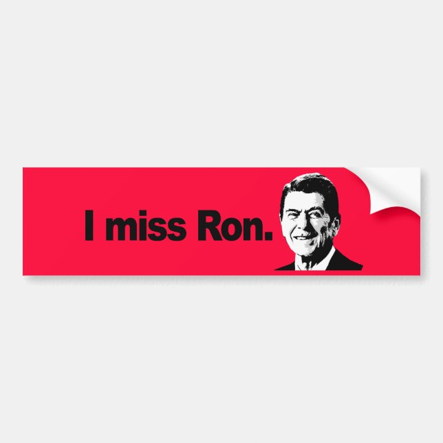 I MISS RON 2 BUMPER STICKER (Front)