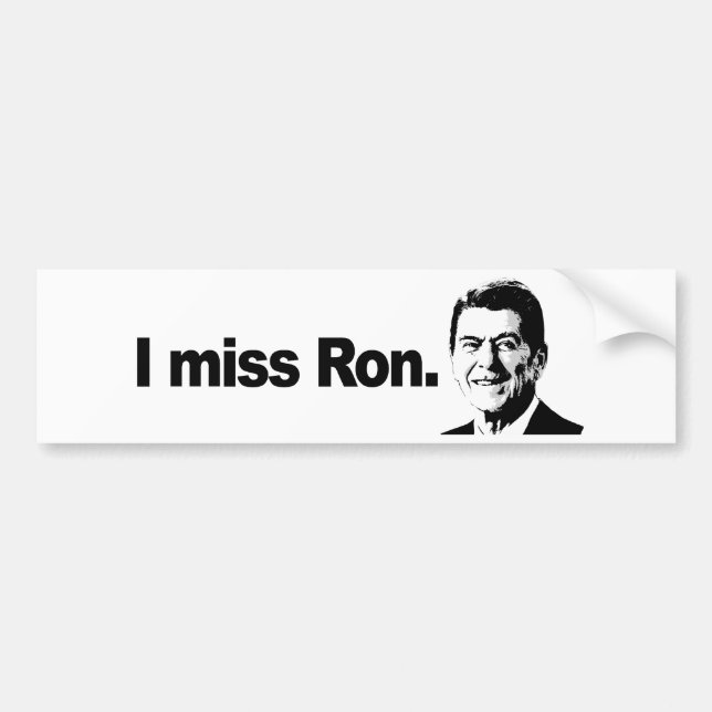 I MISS RON 2 BUMPER STICKER (Front)