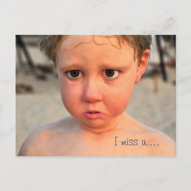 I miss u.. postcard (Front)
