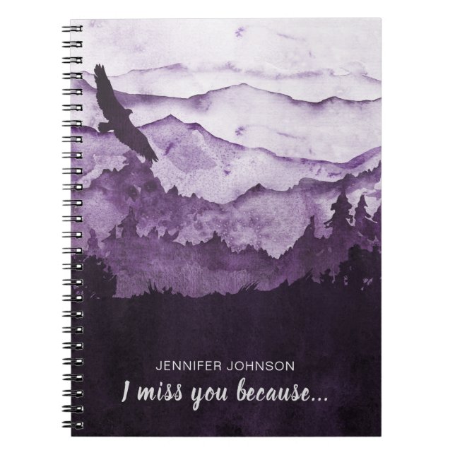 I miss you because... Grief Keepsake Journal (Front)