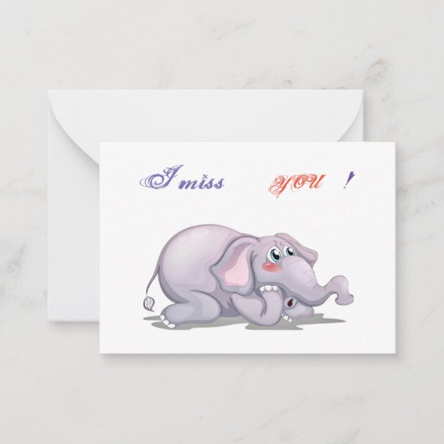 I miss you card (Front)