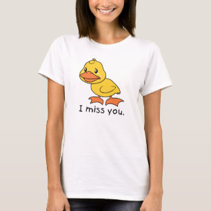 I Miss You Crying Yellow Duckling Duck Shirt Polo
