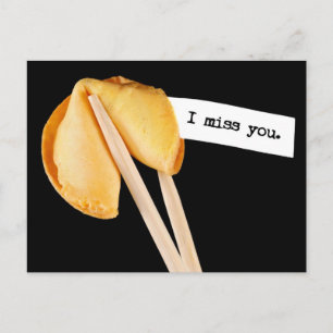 I Miss You Fortune Cookie Postcard