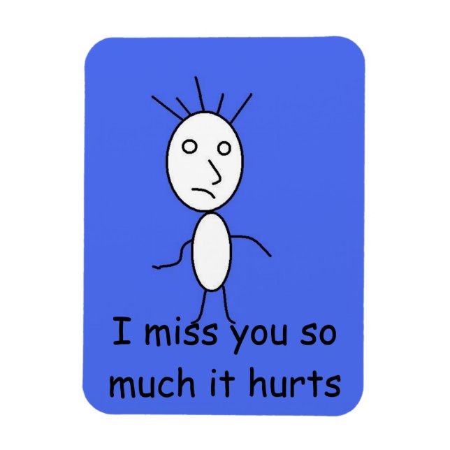 'I miss you' magnet (Vertical)