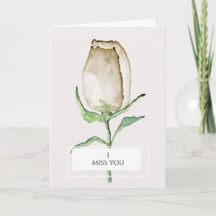 I miss you, Modern, elegant, rose, Card