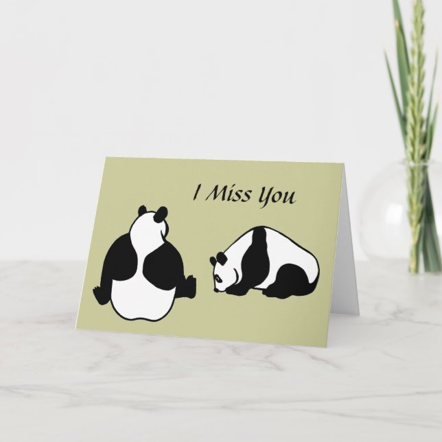 I miss You - pandas Card (Front)