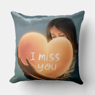 I Miss You Pillow – Romantic Gift Cushion for Love