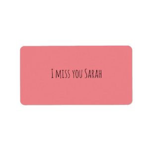 i miss you pink, simple modern sticker