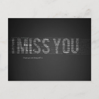 I miss you postcard