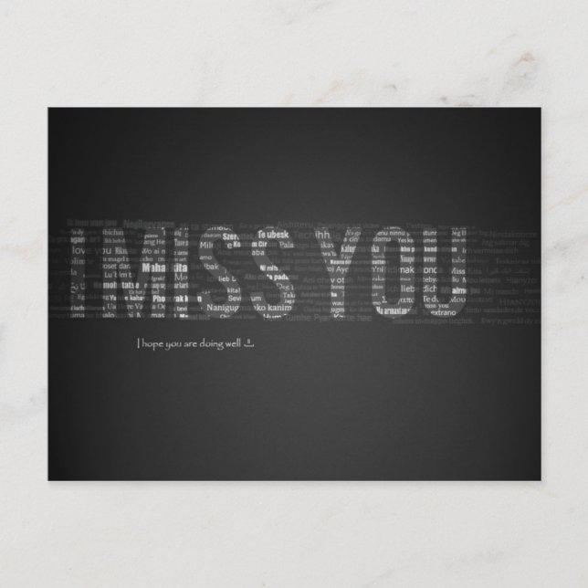 I miss you postcard (Front)