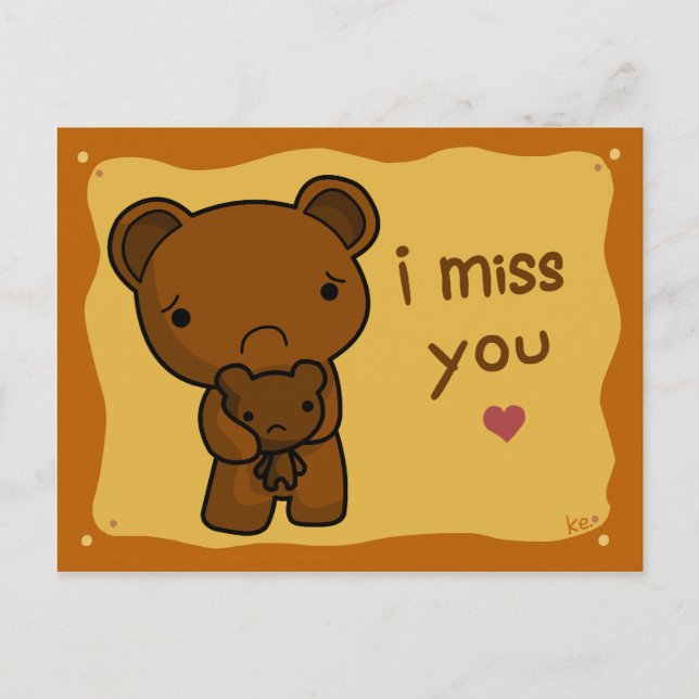 I Miss You Postcard (Front)