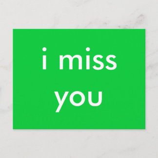 i miss you postcard