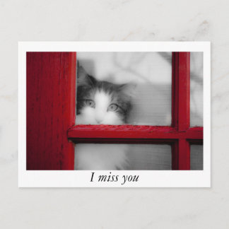 I miss you postcard