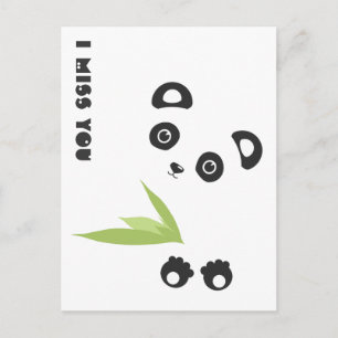 I miss you postcard