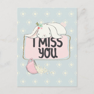 I miss you postcard