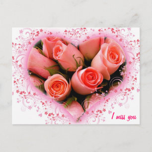 I miss you postcard