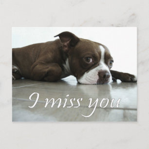 I miss you postcard