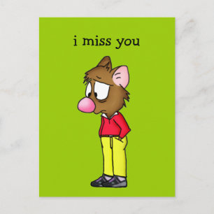 I Miss You Postcard