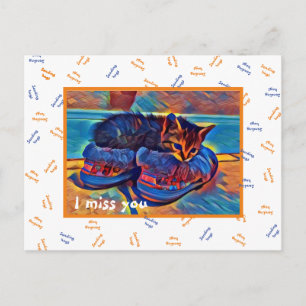 I MISS YOU "sending hugs" Postcard