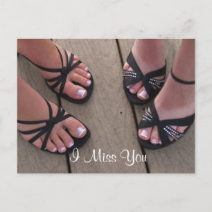 I Miss You Shoes Postcard
