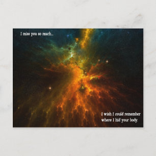 I miss you so much... postcard
