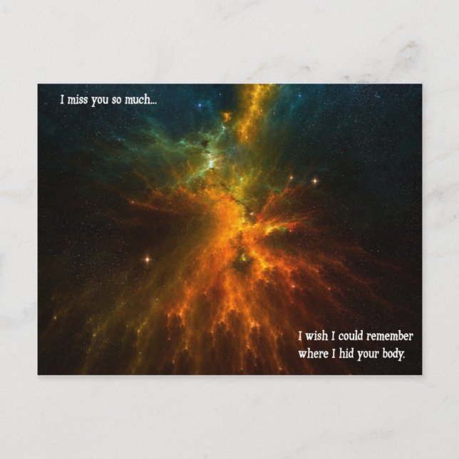 I miss you so much... postcard (Front)