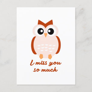 I miss you so much postcard