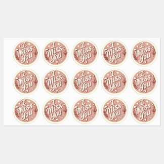 I Miss You Stickers Sheet