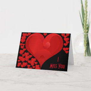 I Miss You, Sweet Valentine Love Hearts Holiday Card