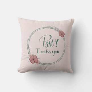 I Miss You Throw Pillow
