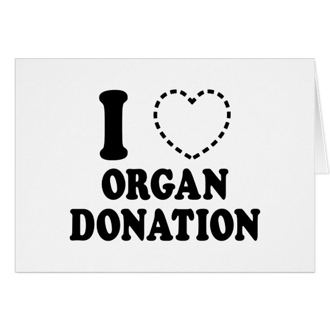 I {MISSING HEART} ORGAN DONATION CARD (Front Horizontal)