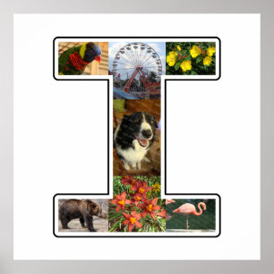 I Monogram Create Your Own 7 Custom Photo Collage Poster
