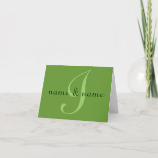 "I" monogram note card - personalise first names