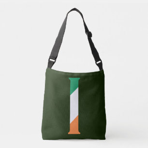 I Monogram overlaid on Irish Flag cbbcn Crossbody Bag