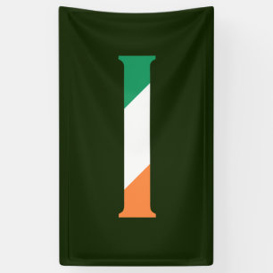 I Monogram overlaid on Irish Flag (v) bnrt Banner