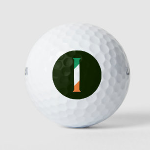 I Monogram overlaid on Irish Flag wu gbcnt Golf Balls