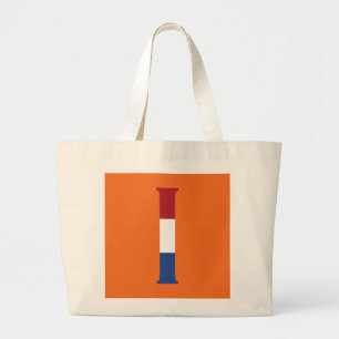 I Monogram overlaid on NLD Flag on or jtcnt Large Tote Bag