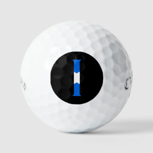 I Monogram overlaid on Scottish Flag css gbcnt Golf Balls